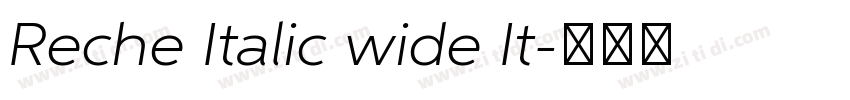 Reche Italic wide It字体转换